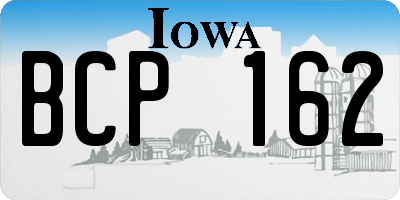 IA license plate BCP162