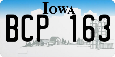 IA license plate BCP163