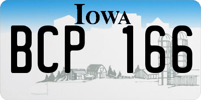 IA license plate BCP166