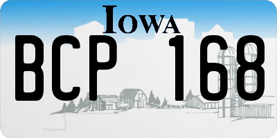 IA license plate BCP168