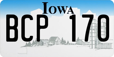 IA license plate BCP170