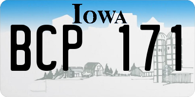IA license plate BCP171
