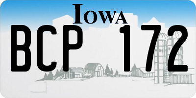 IA license plate BCP172
