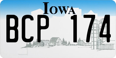 IA license plate BCP174