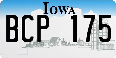 IA license plate BCP175