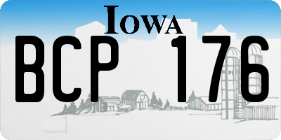 IA license plate BCP176