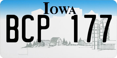 IA license plate BCP177