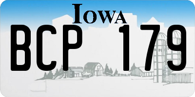 IA license plate BCP179