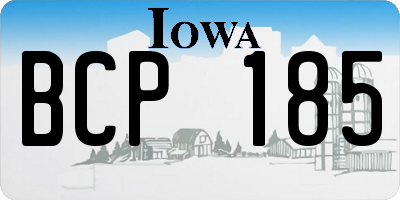 IA license plate BCP185
