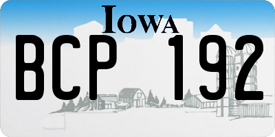 IA license plate BCP192