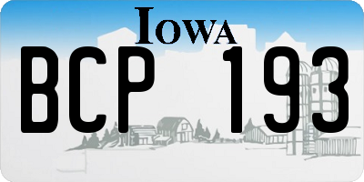 IA license plate BCP193