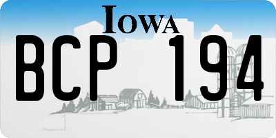 IA license plate BCP194