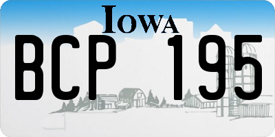 IA license plate BCP195
