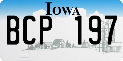 IA license plate BCP197