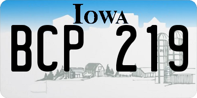 IA license plate BCP219