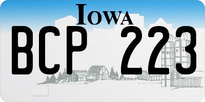 IA license plate BCP223