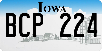 IA license plate BCP224