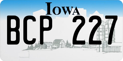 IA license plate BCP227