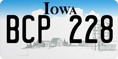 IA license plate BCP228