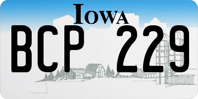 IA license plate BCP229