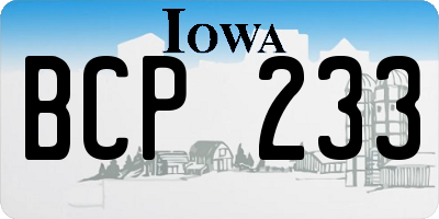 IA license plate BCP233