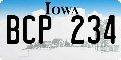 IA license plate BCP234