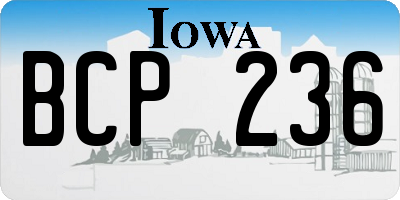 IA license plate BCP236