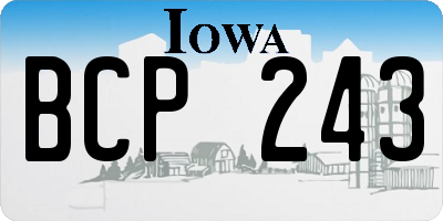IA license plate BCP243