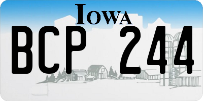 IA license plate BCP244