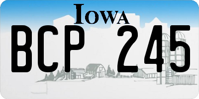 IA license plate BCP245