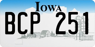 IA license plate BCP251