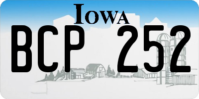 IA license plate BCP252