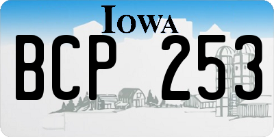 IA license plate BCP253