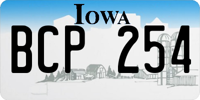 IA license plate BCP254