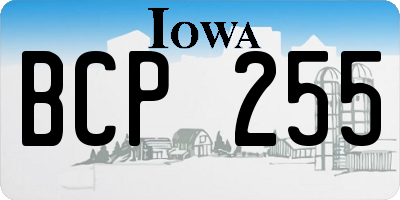 IA license plate BCP255