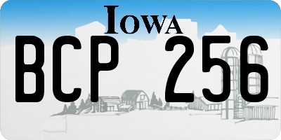 IA license plate BCP256