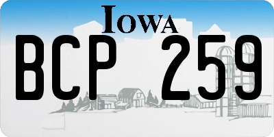IA license plate BCP259