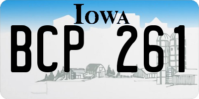 IA license plate BCP261