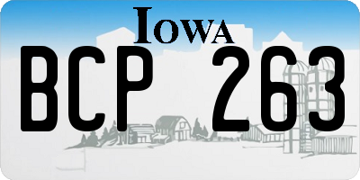IA license plate BCP263