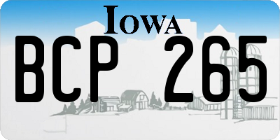 IA license plate BCP265