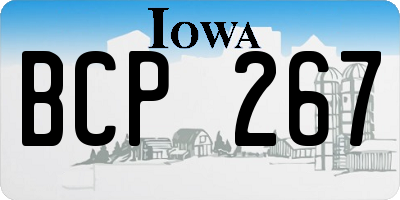 IA license plate BCP267