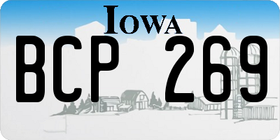 IA license plate BCP269