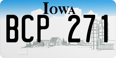 IA license plate BCP271
