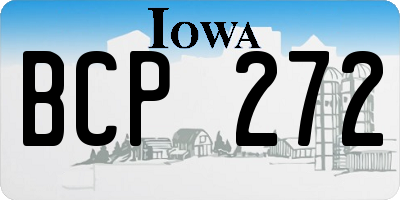 IA license plate BCP272