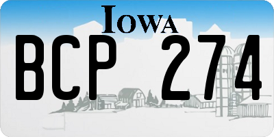 IA license plate BCP274