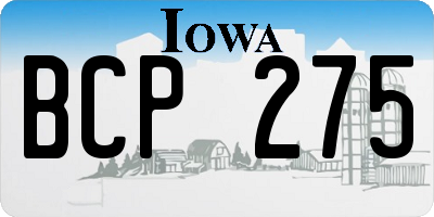 IA license plate BCP275