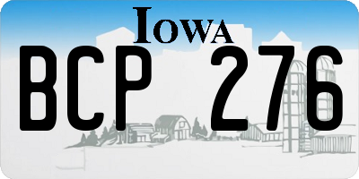 IA license plate BCP276