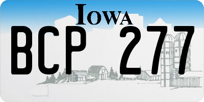 IA license plate BCP277