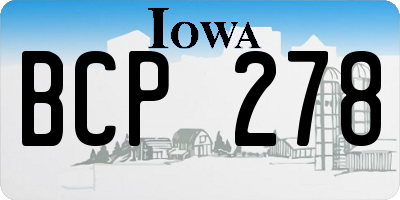 IA license plate BCP278