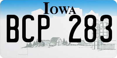 IA license plate BCP283
